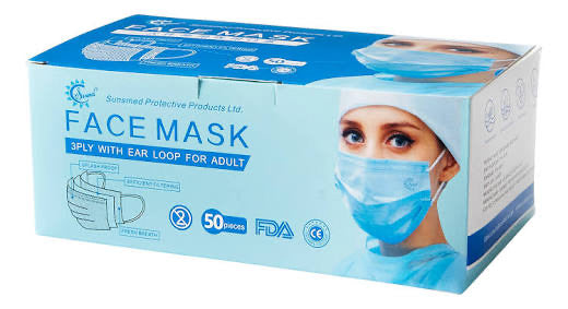 Sunsmed Disposable 3-Layer Medical Face Masks – Wandong Pharmacy